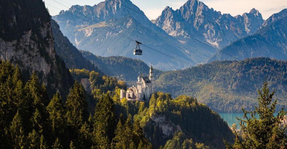 23 Neu Erbaute Ferienwohnung Mit Schloss- Und Panoramablick Halblech Exterior foto